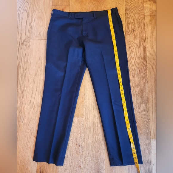 Indochino Wool Mohair Navy Suit Jacket Blazer sz 40R Pants sz 34 Two Button Blue - Picture 2 of 14